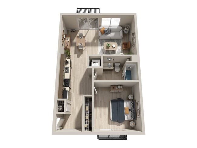 1bd 1ba K 201 floor plan
