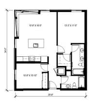 2x2 - 2 616 floor plan