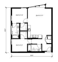 2x2 - 3 456 floor plan