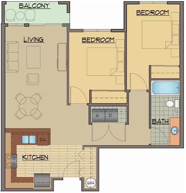 Unit 4-E 2-103 floor plan