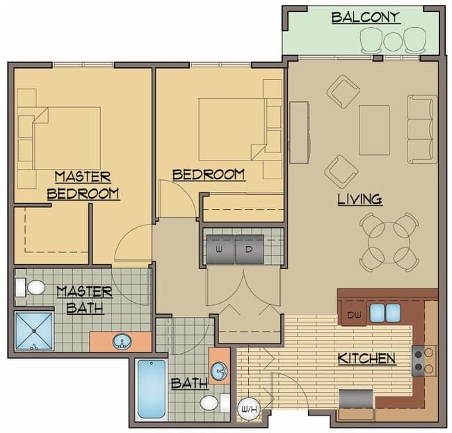 2BD, 2BTH A Rehab 1-405 floor plan