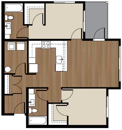 Meadow Fritillary E-202 floor plan