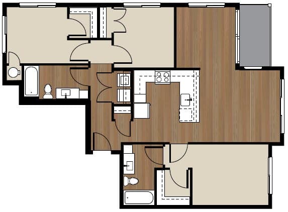 Queen K-202 floor plan