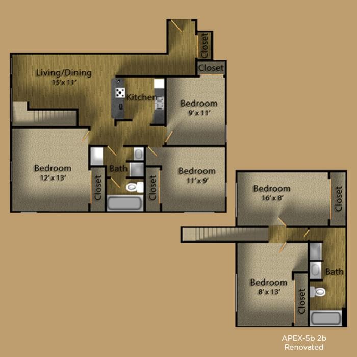 5x2 TH R Private floor plan