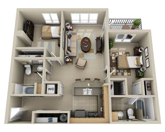 Plan B2A 113 floor plan
