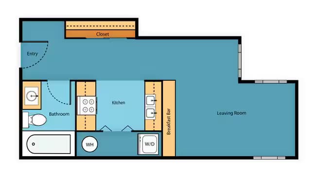 Studio B_204 floor plan
