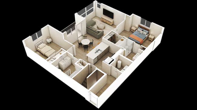 Aspen + Garage H302 floor plan