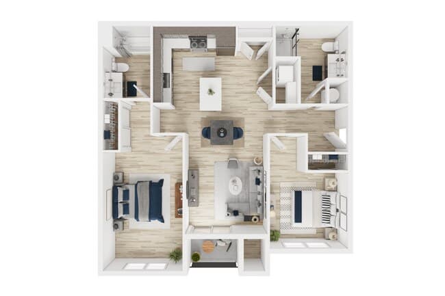 Baker - 2x2 D-204 floor plan