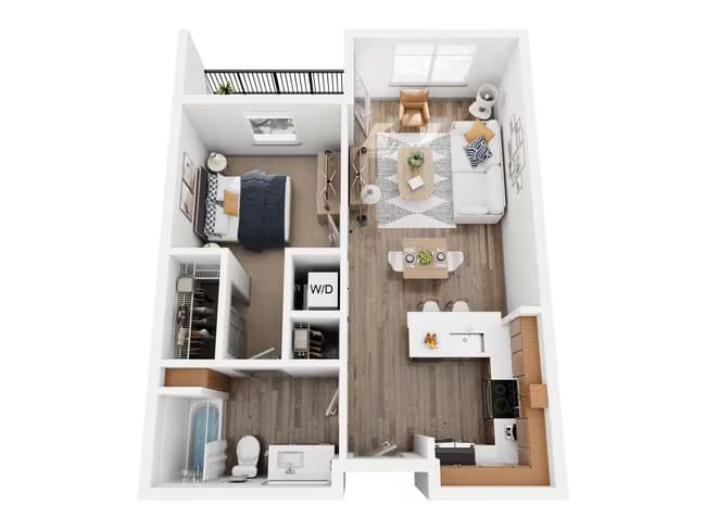 One Bedroom 1 - Renovated 115 floor plan