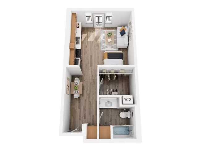 Studio 1 - Renovated 417 floor plan