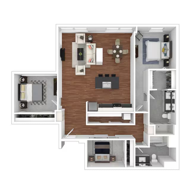 3x2_UnitC 503 floor plan