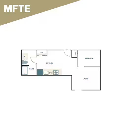 1x1 - C17 - Affordable 250 floor plan