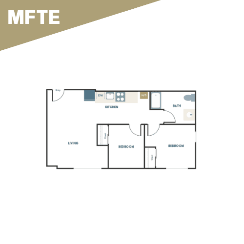 2x1 - D1 - Affordable 425 floor plan