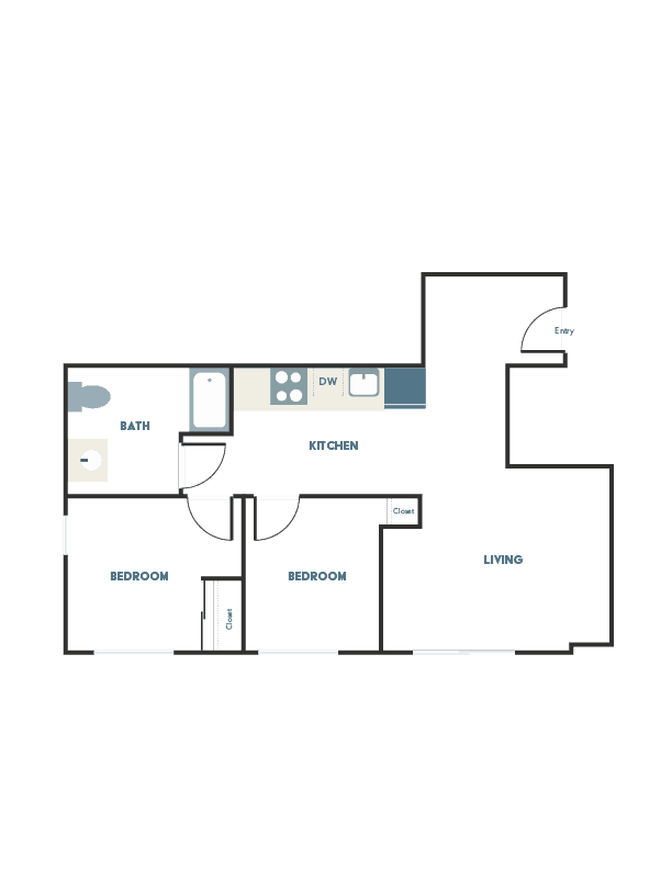 2x1 - D2 634 floor plan