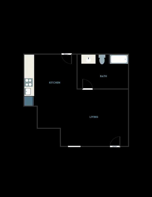 Studio A13 240 floor plan