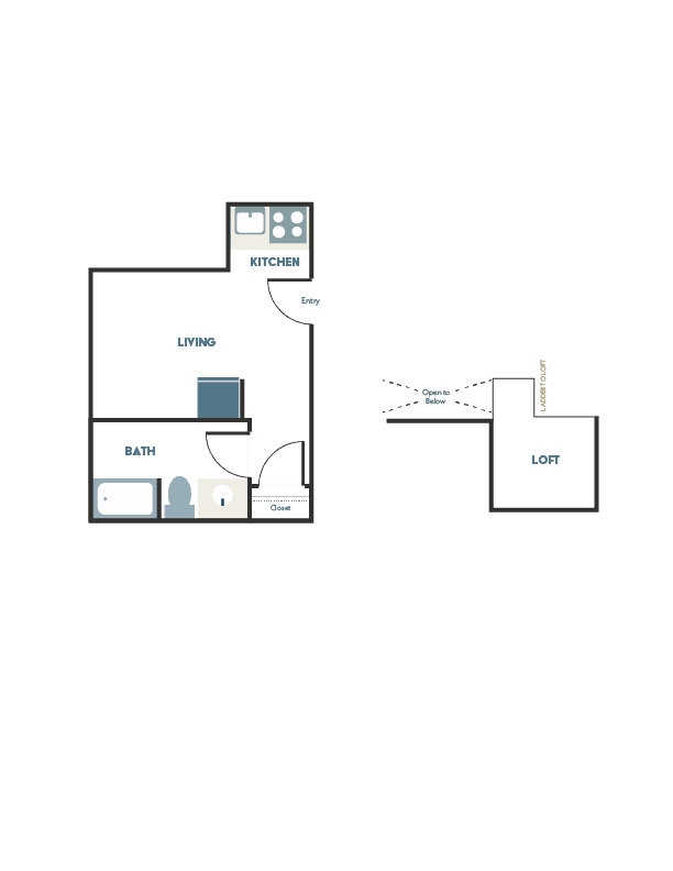 Studio A9 + Loft 803 floor plan