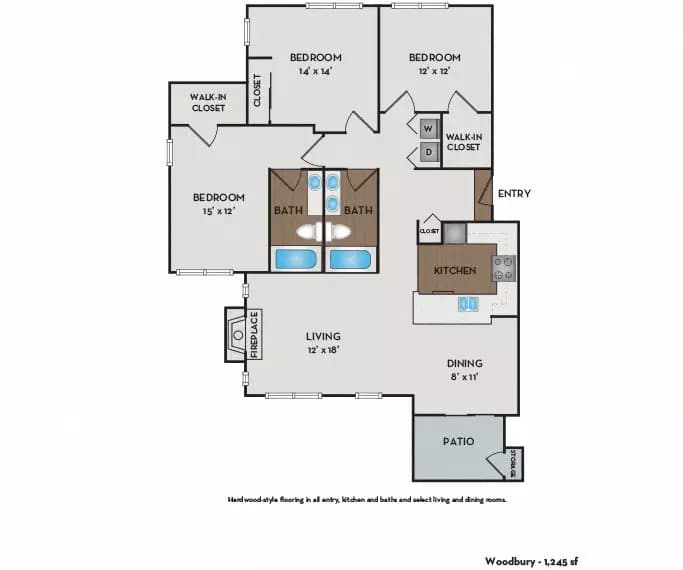 Woodbury S201 floor plan