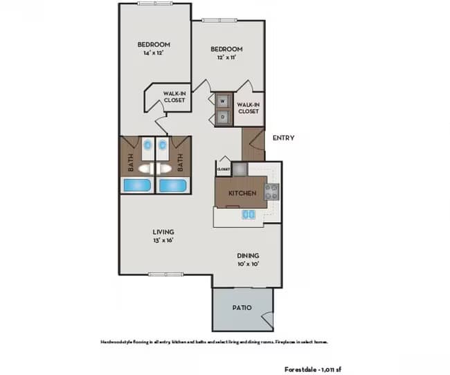 Unit J105 J105 floor plan