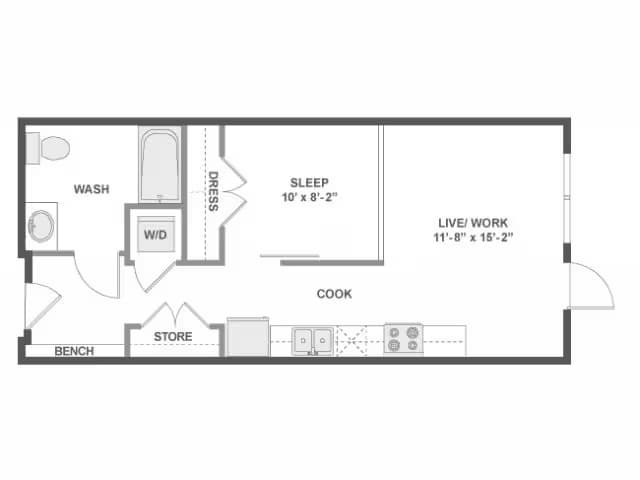 E1LW North-163 floor plan