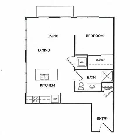 1x1 B MFTE 301N floor plan