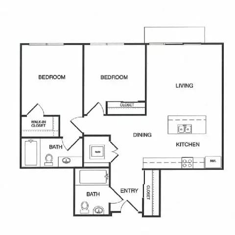 2x2 C MFTE 209N floor plan