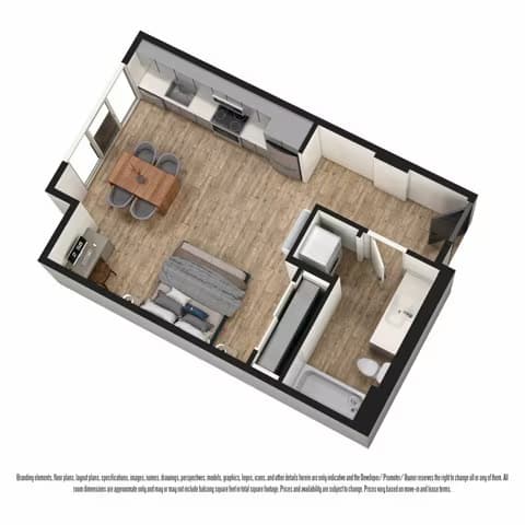 Studio C 0-208 floor plan