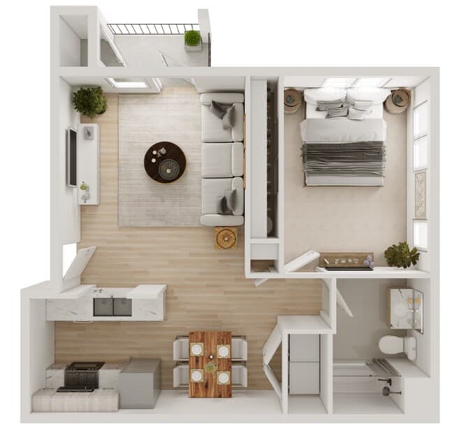 The Townsend, 2nd floor, 1370/D-Bldg 1370-404 floor plan