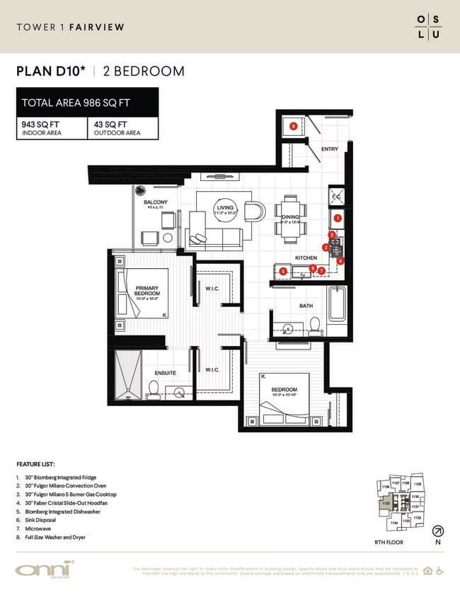 Fairview D10* 1125 floor plan