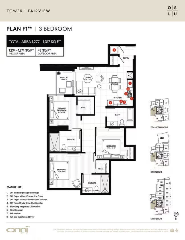 Fairview F1** 0825 floor plan