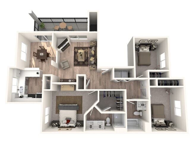THE REDMOND RENOVATED J104 floor plan