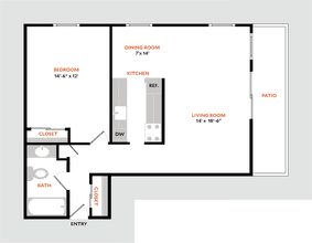 Plan 1B 201 floor plan