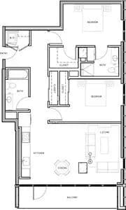 B3 W1412 floor plan