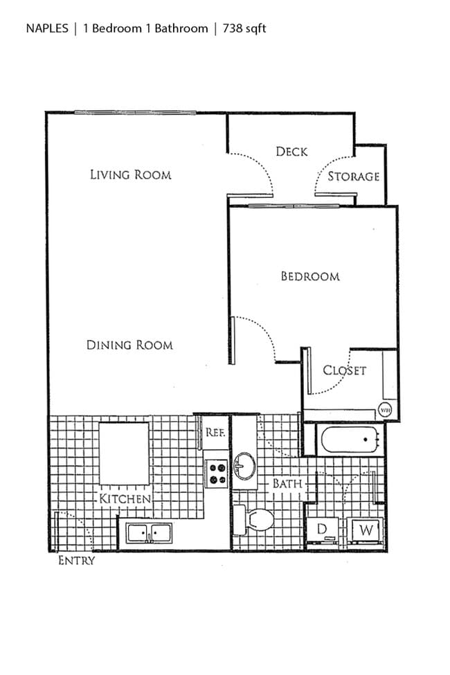 1 Bedroom A3 Renovated 04-201 floor plan