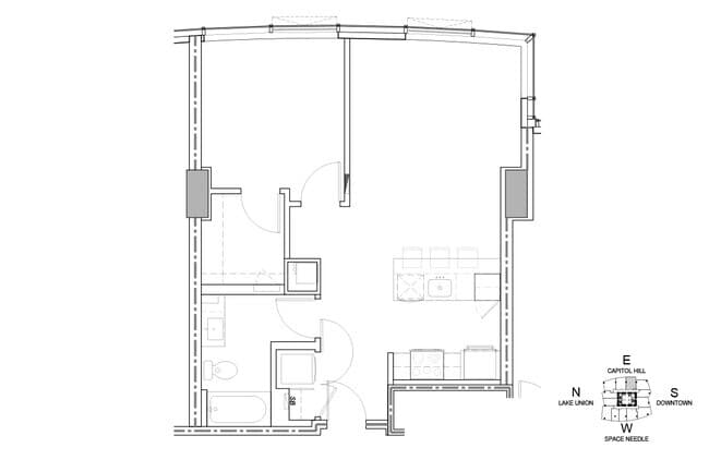 1 Bedroom A2 0802 floor plan