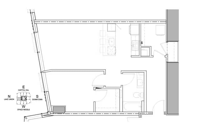 1 Bedroom A3 0906 floor plan