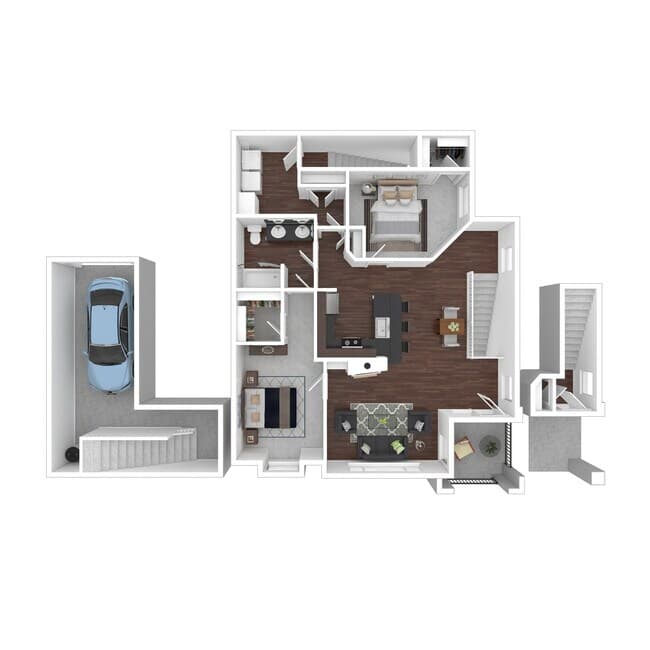 2 Bed 1 Bath J 18-103 floor plan