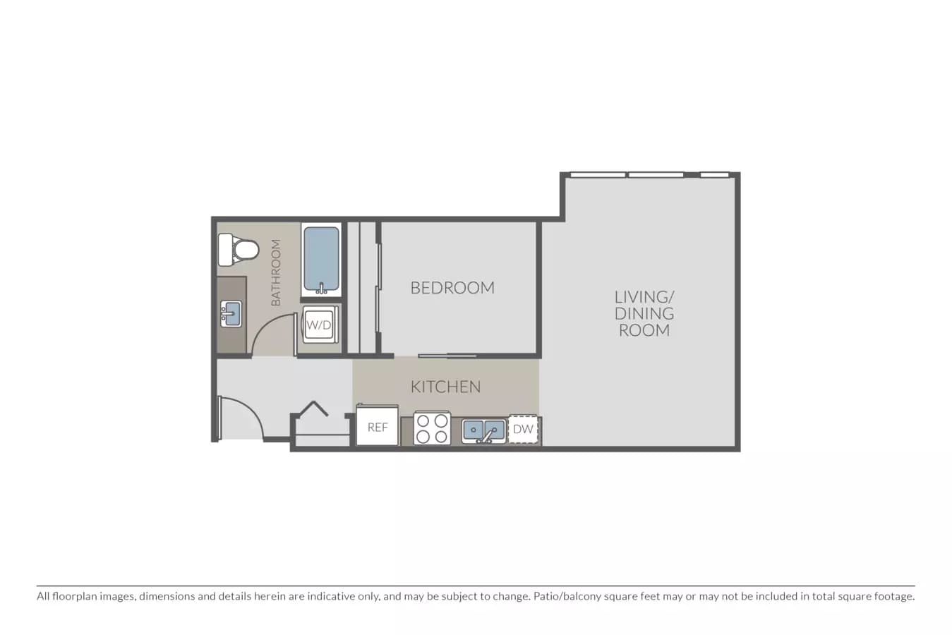 Shine - Open One Bedroom 312V floor plan