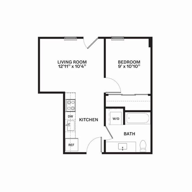 Traditional One Bedroom C1 104 floor plan