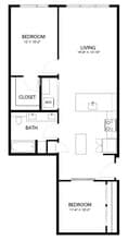 2x1 E1 720 floor plan
