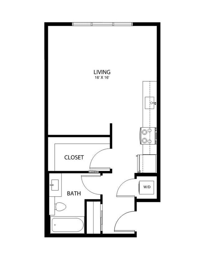 Studio A4 517 floor plan