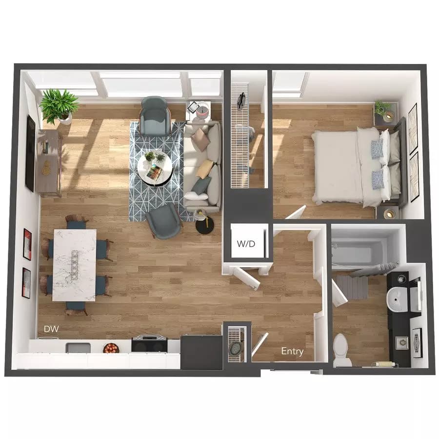 1x1 B 204 floor plan