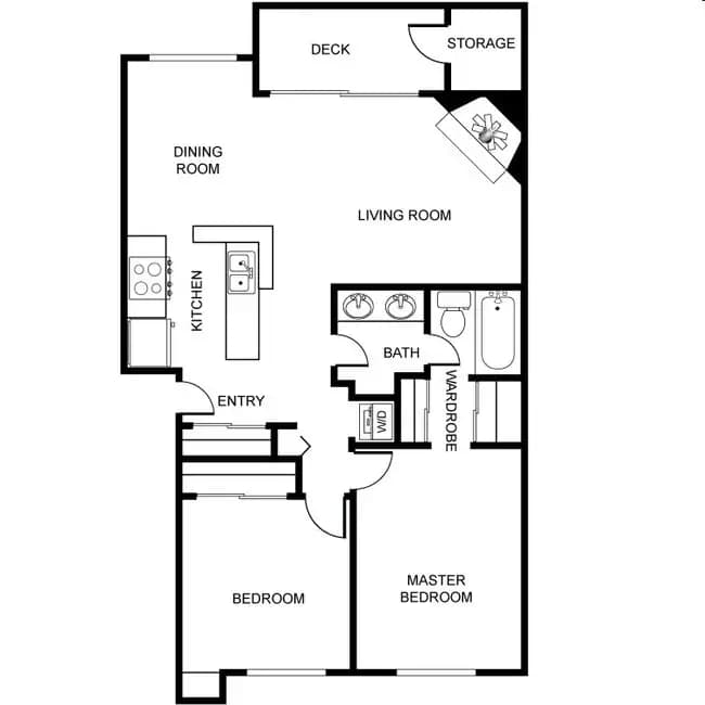 2x1 C 2508-B floor plan