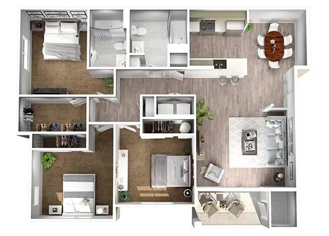 Unit B406S B406S floor plan