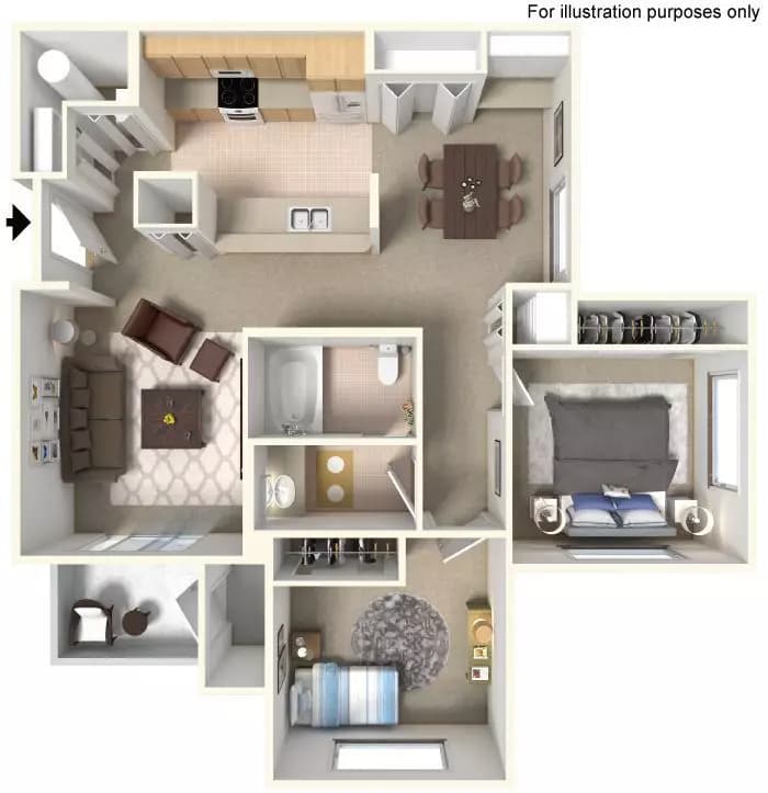 STEWART 976SF W-208 floor plan