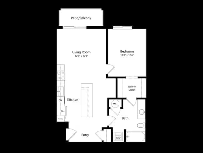 1 Bed A2 04-205 floor plan