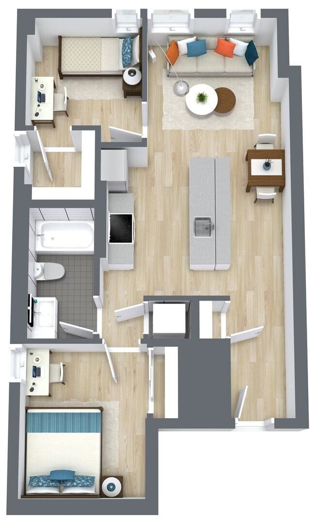 2x1 B 106 floor plan