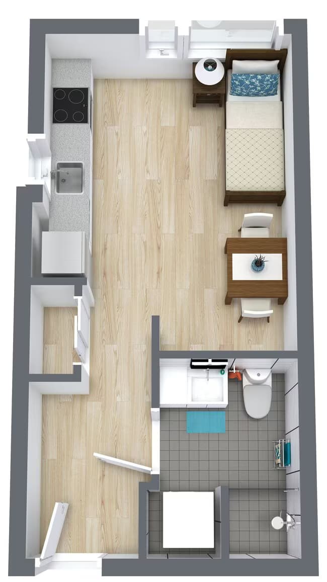 Studio A MFTE 206W floor plan