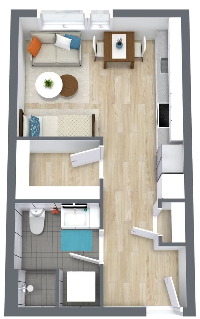 Studio C 102W floor plan