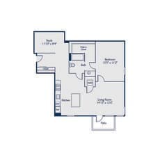 A1Q + den 329 floor plan