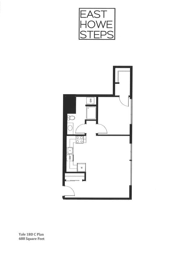 Yale 1BD C 210 floor plan